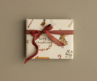 Maileg ribbon - Red/gold