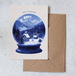 Season's Greetings Snow Globe | Christmas Card | Holiday Card