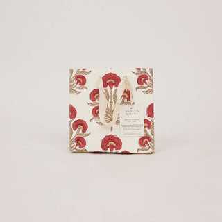 Small Block Printed Gift Bags - Winter Red