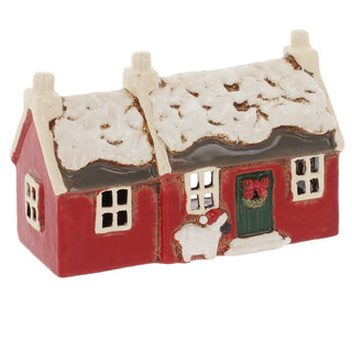 Christmas Village Croft House Thatch Xmas