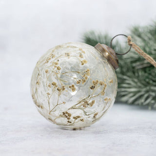 Medium Spray Botanical Glass Bauble