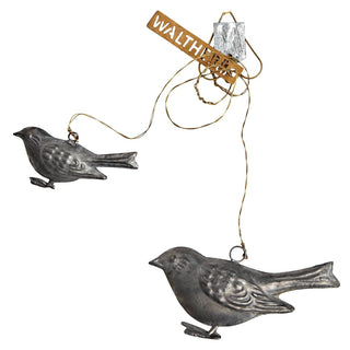 Pair of sparrow birds ornaments