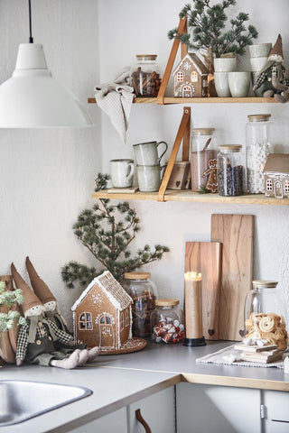 Ginger Bread Ceramic House with Snowflake