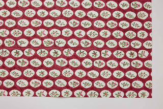 Scallop Tiles Christmas Pudding - Block Printed Wrapping Paper Sheets