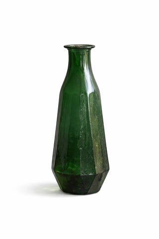 Dark Green Recycled Glass Vase