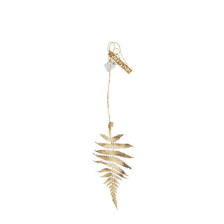 Fern leaf brass ornament - 15 cm