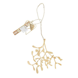 Mistletoe brass branch ornament