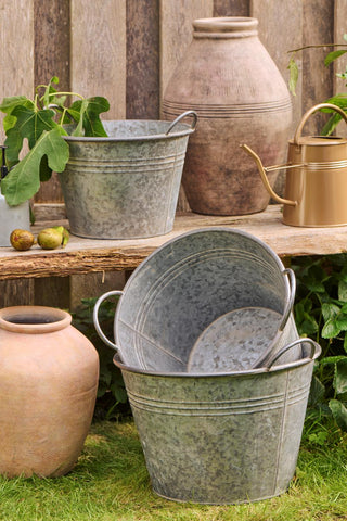 Zinc Metal Pots with Handle