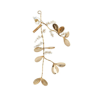 Snowberry branch brass ornament