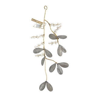 Snowberry branch zinc ornament