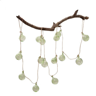 Moss Green Furrow Glass Garland