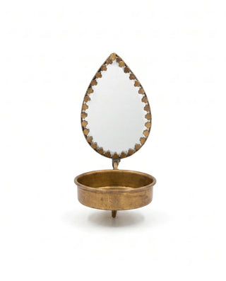 Drop Shaped Mirror Candle Holder