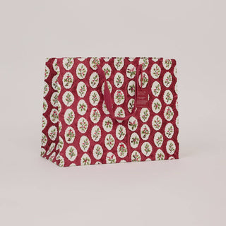 Large Block Printed Gift Bags - Christmas Pudding
