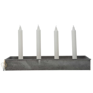 Walther&co zinc 4-candle tray