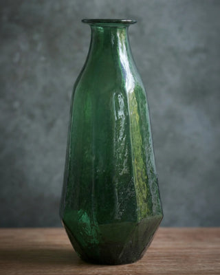 Dark Green Recycled Glass Vase