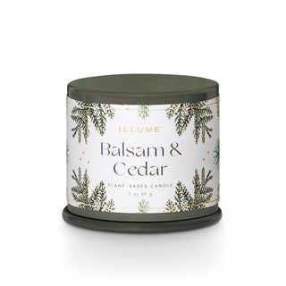 Balsam & Cedar demi vanity tin candle, Green