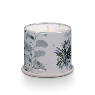 Winter White demi vanity tin candle, white