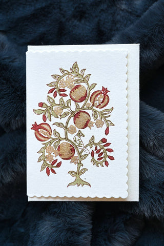 Anaar Scarlet - Block Printed Greeting Card