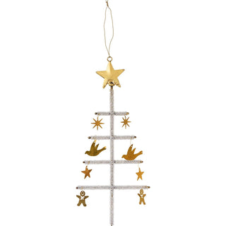 Christmas tree w/brass ornaments Magic and Wishes