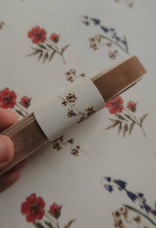 Velvet ribbon - Light brown