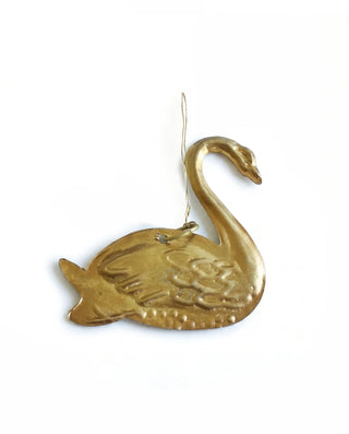 Brass Swan Ornament