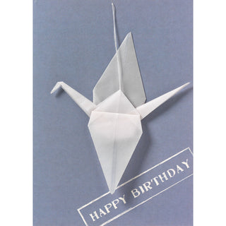 Crane card. Happy Birthday