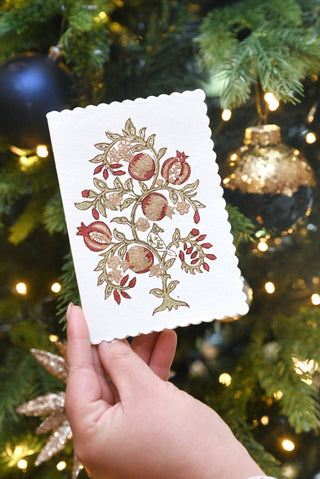 Anaar Scarlet - Block Printed Greeting Card