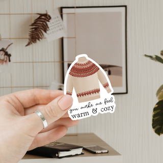 Warm & cozy sweater - vinyl sticker