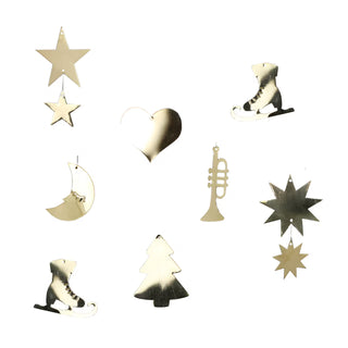Brass Ornaments - set of 8