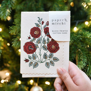Gulab Sage - Block Printed Greeting Card