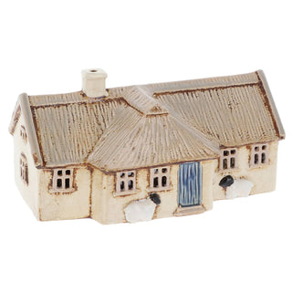 Christmas Village Croft House Thatch Straw Roof