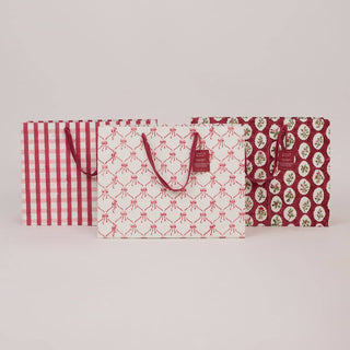Large Block Printed Gift Bags - Christmas Pudding