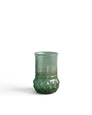 Short Green Glass Vase