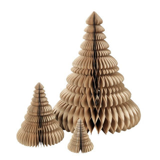 Tree with silver glit. paper set of 3 - natural - 66 cm