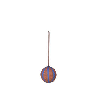 Sphere caramel brown cotton pulp bauble