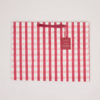 Large Block Printed Gift Bags - Christmas Pudding