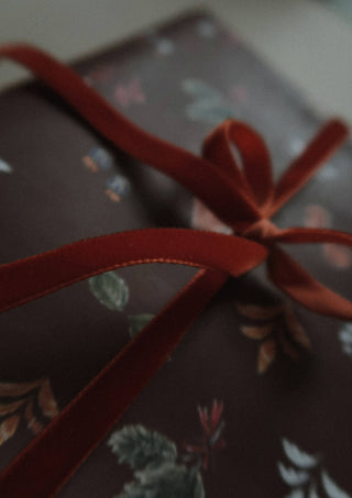 Velvet ribbon - Red/brownish