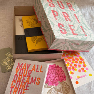 Gift box / Surprise! / Letterpress printing