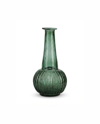 Fluted Green Recycled Glass Vase