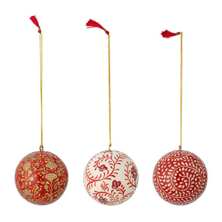 Mia Ornament, Red, Paper Mache