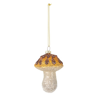 Mahela mushroom ornament, Yellow, Glass