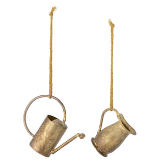 Gracia set of 2 ornaments, Brass, Metal