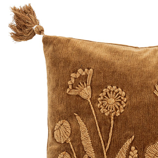 Velvet flower embroidered Osimo Cushion