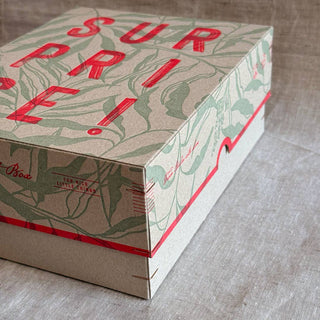 Gift box / Surprise! / Letterpress printing