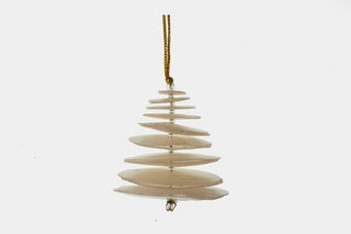 Capiz layered tree ornament