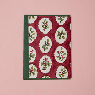 Scallop Tiles Christmas Pudding - Block Printed Greeting Card