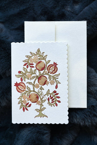 Anaar Scarlet - Block Printed Greeting Card