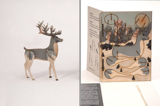 Reindeer 3D deco greeting card