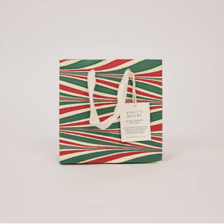 Small Christmas Festive Medley - Hand Marbled Gift Bags - Set of 3