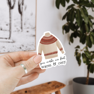 Warm & cozy sweater - vinyl sticker